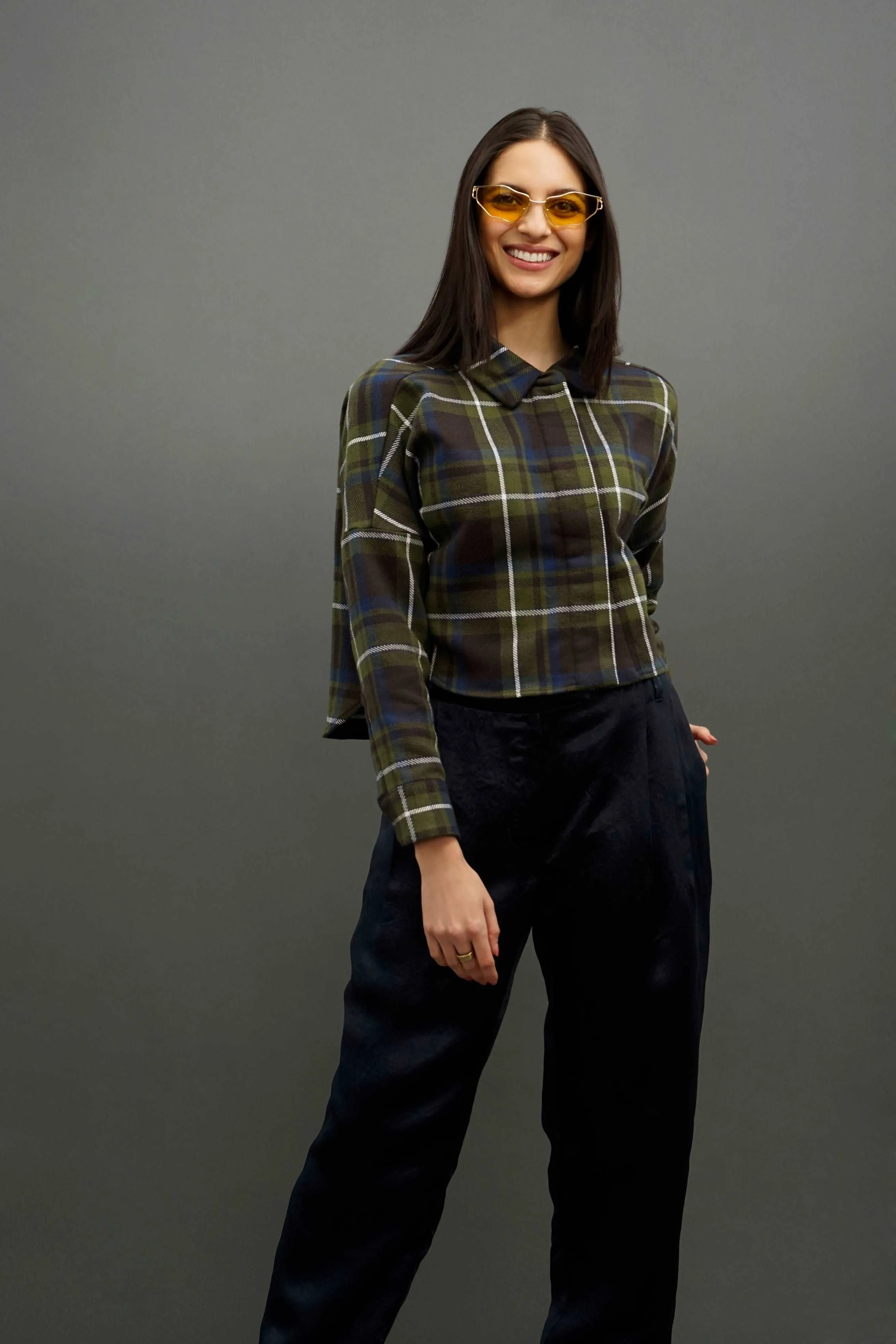 Soledad Olive Plaid Button Down Shirt