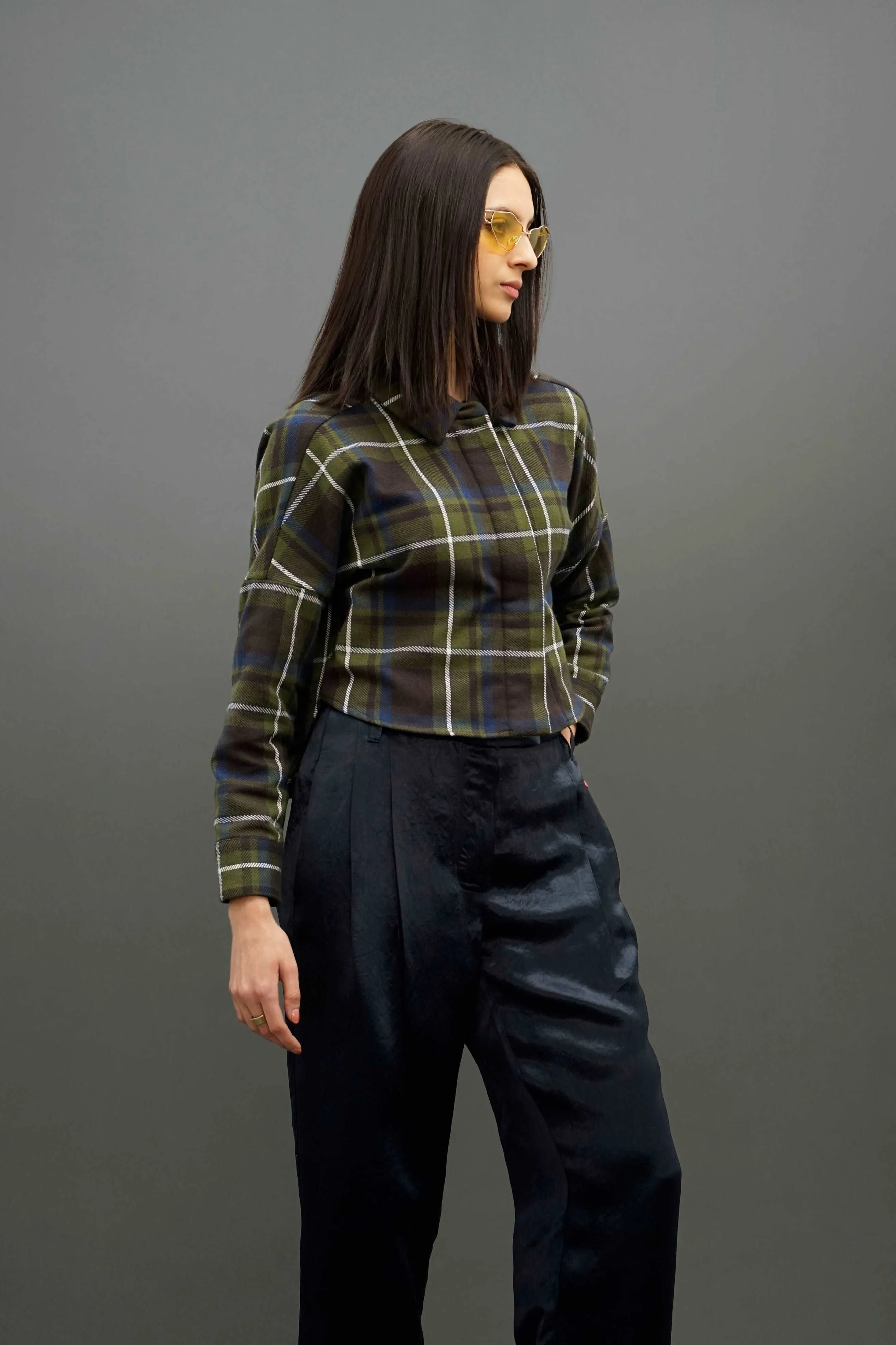 Soledad Olive Plaid Button Down Shirt