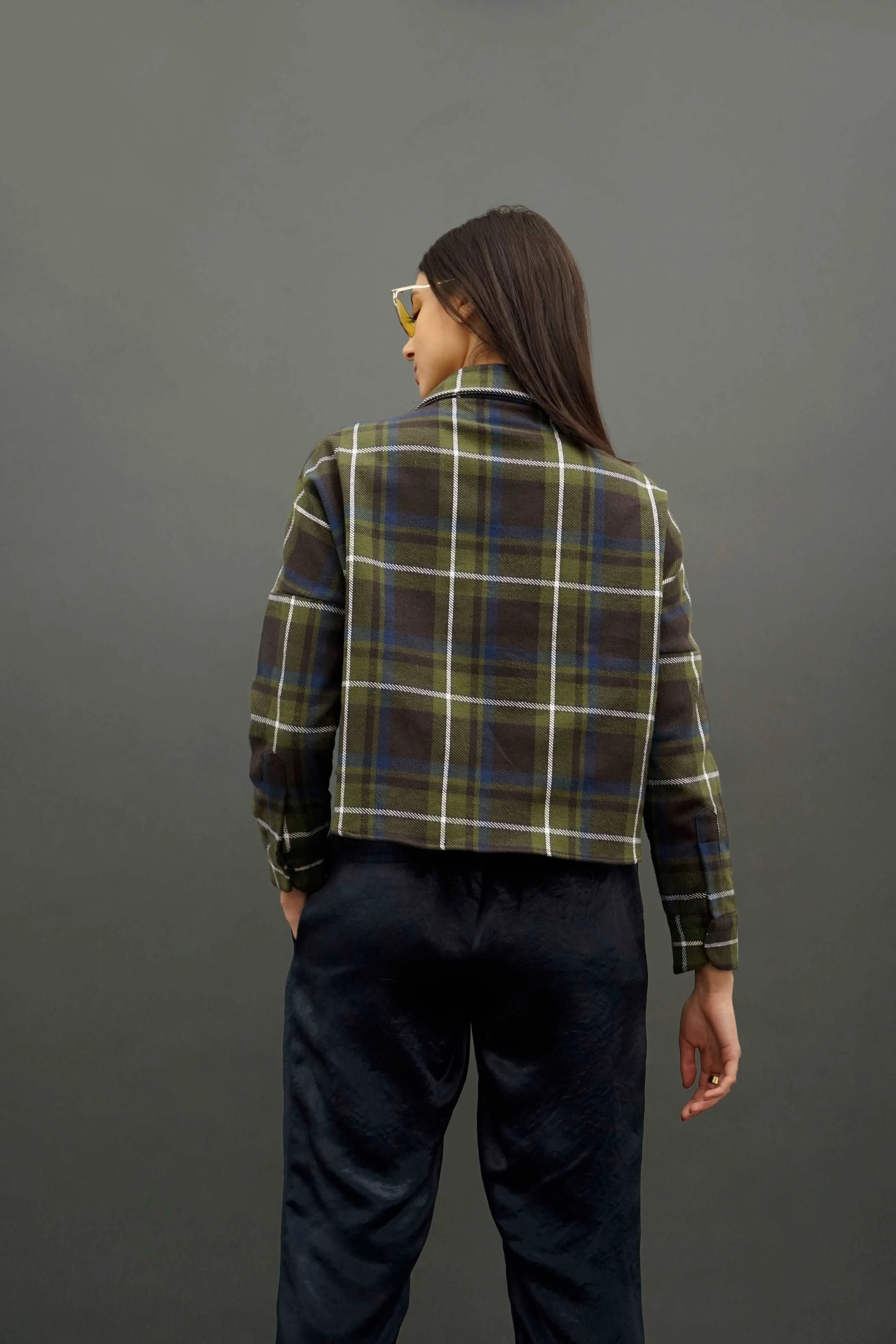 Soledad Olive Plaid Button Down Shirt