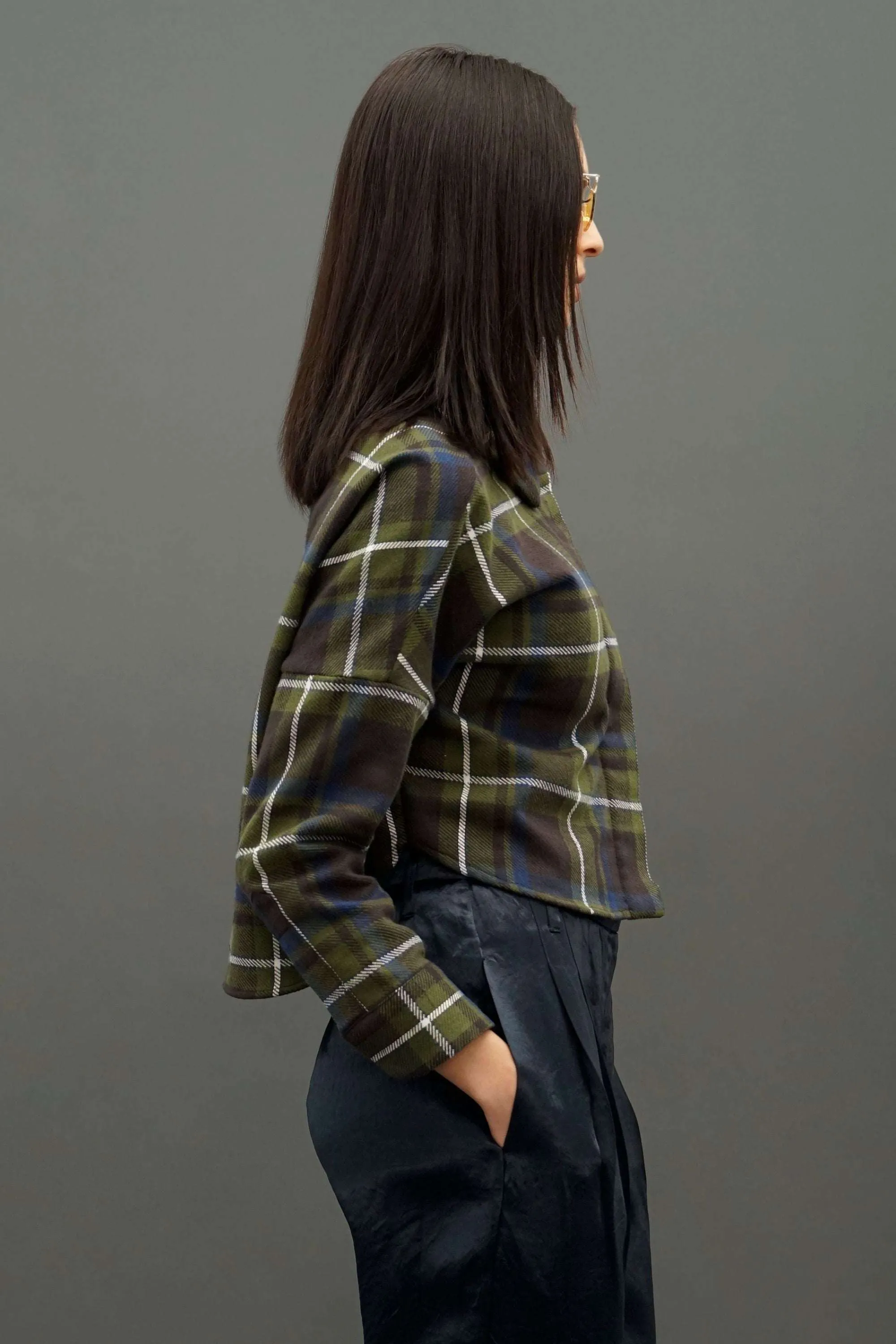 Soledad Olive Plaid Button Down Shirt