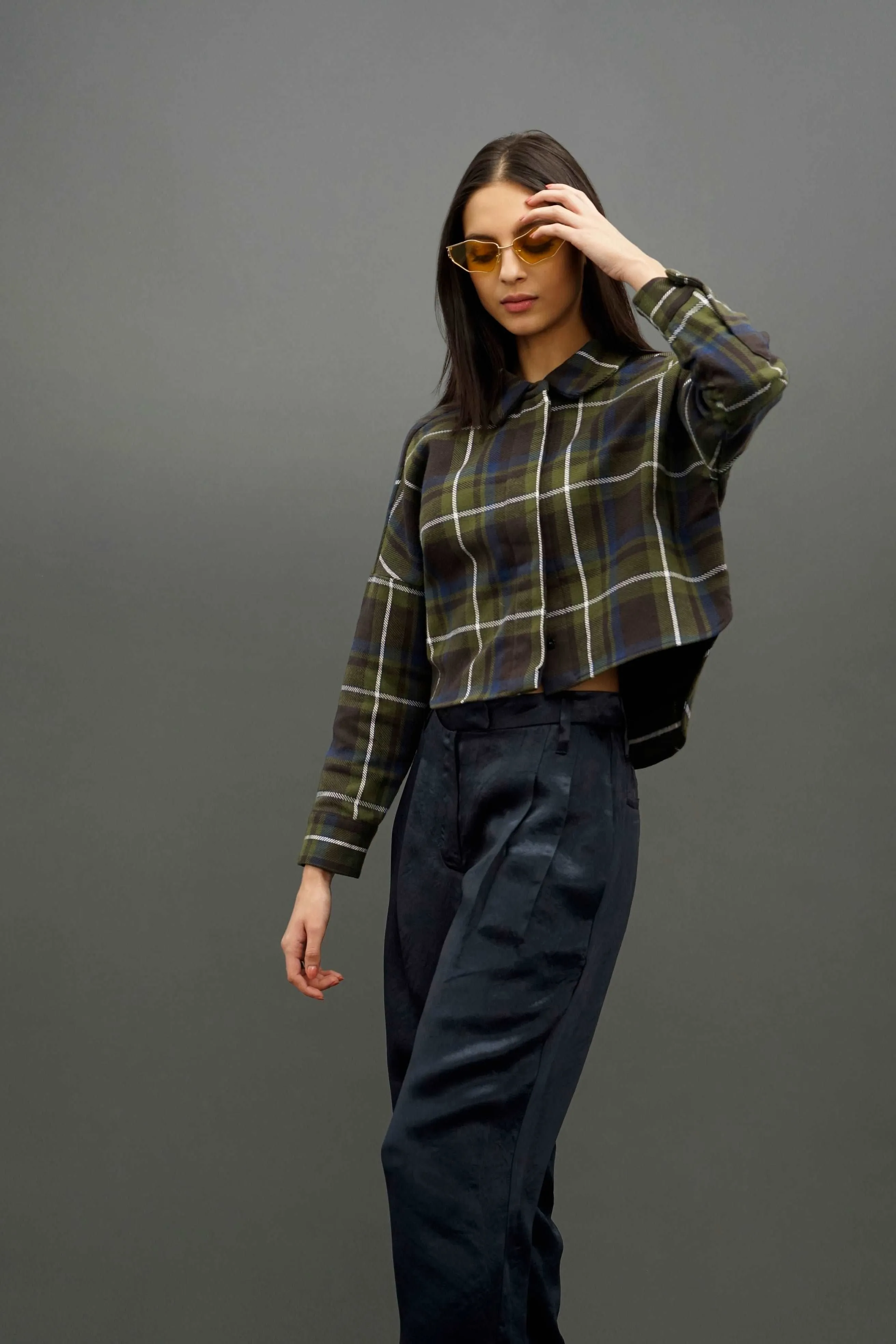 Soledad Olive Plaid Button Down Shirt
