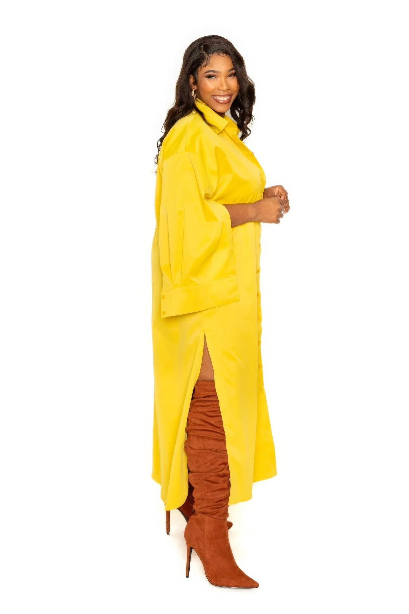 Sophisticated Cape Sleeve Tunic Dress