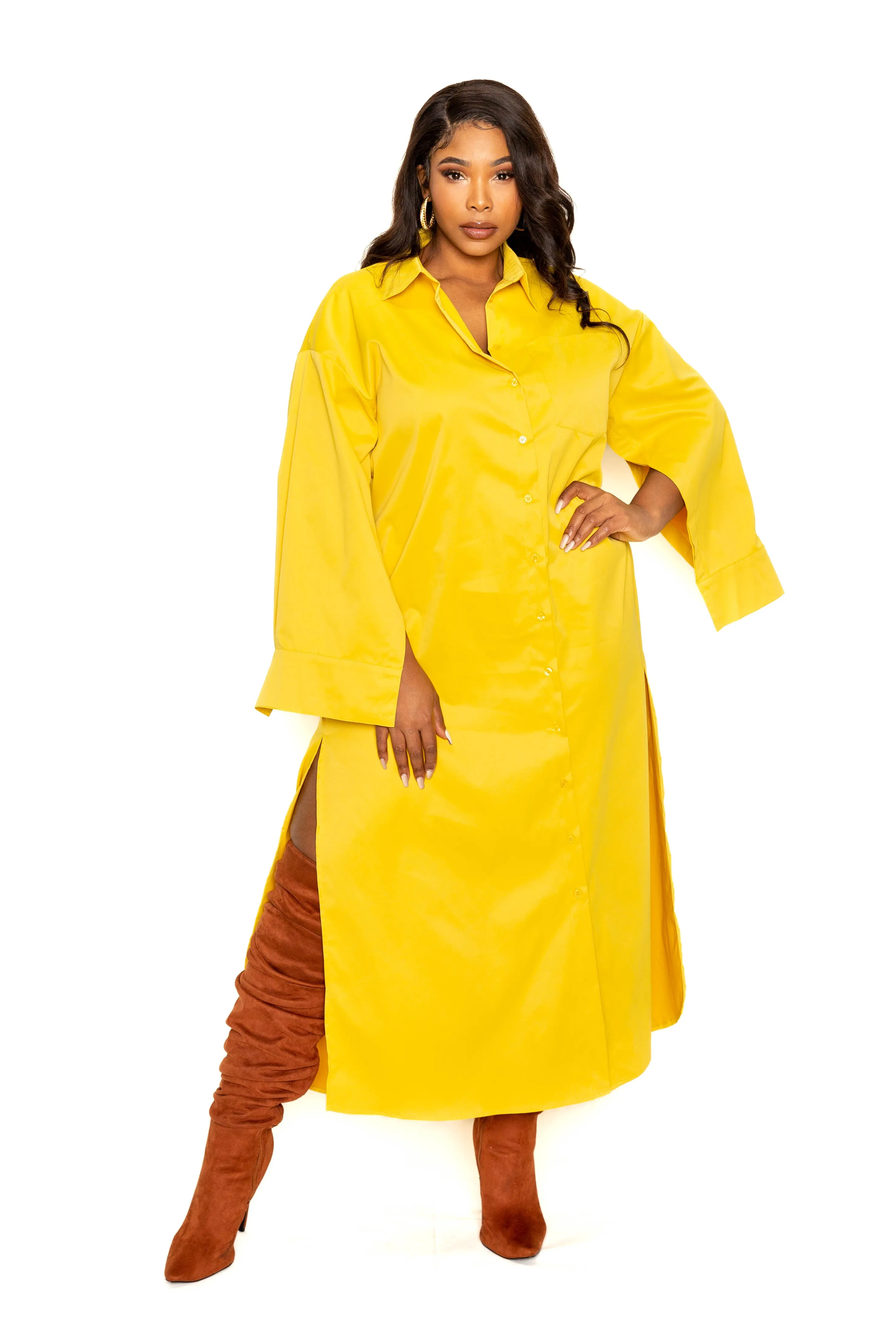 Sophisticated Cape Sleeve Tunic Dress