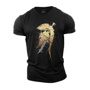 Spartan Helmet Sword Cotton T-Shirt