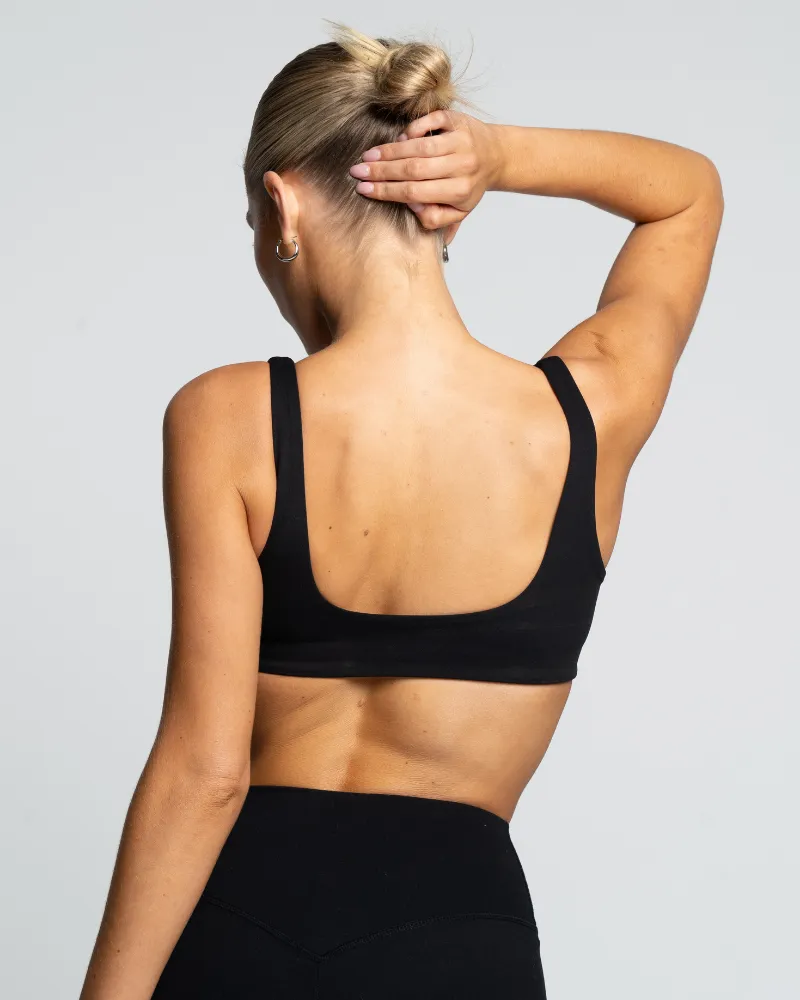Square Neck Crop - Onyx