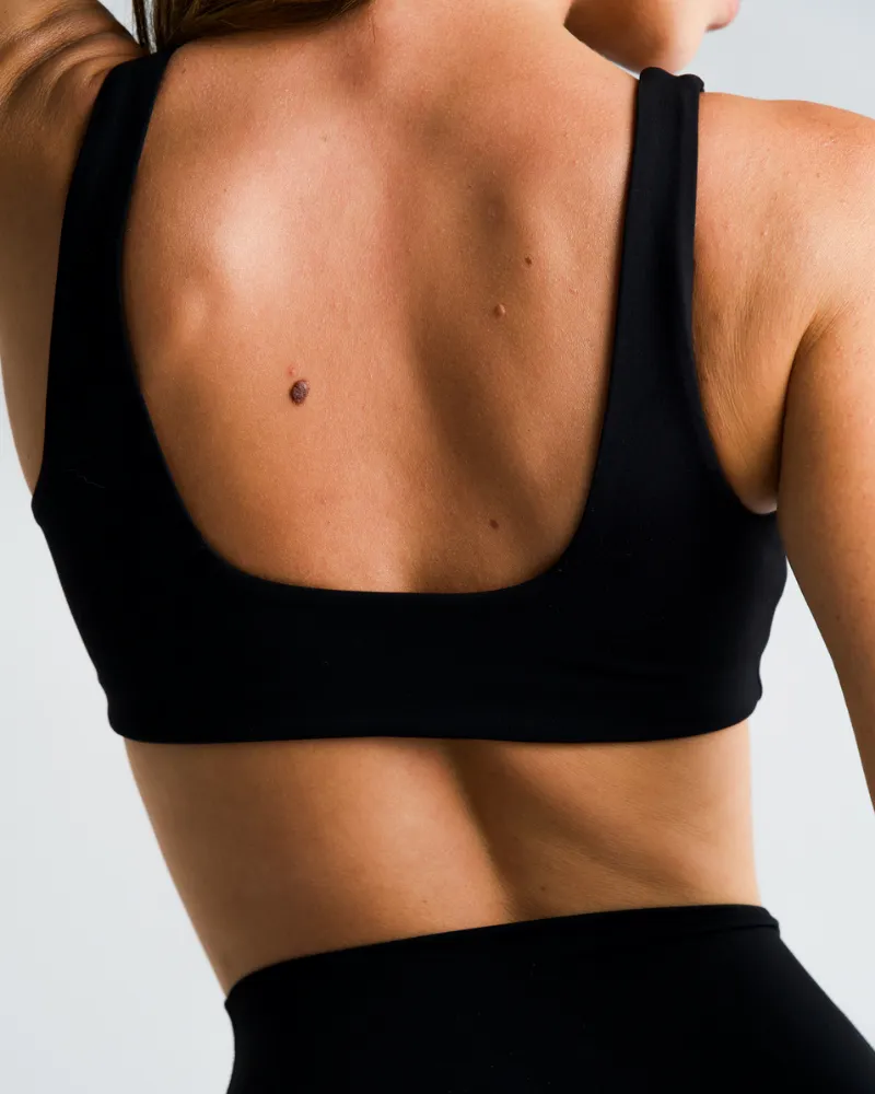 Square Neck Crop - Onyx