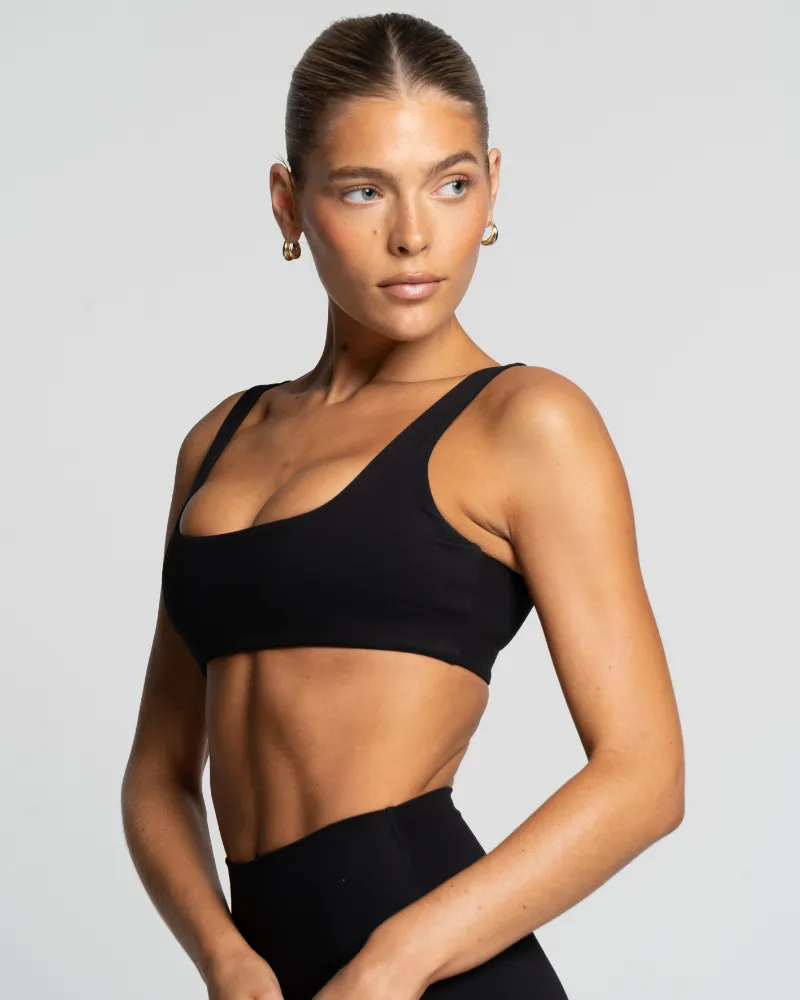 Square Neck Crop - Onyx