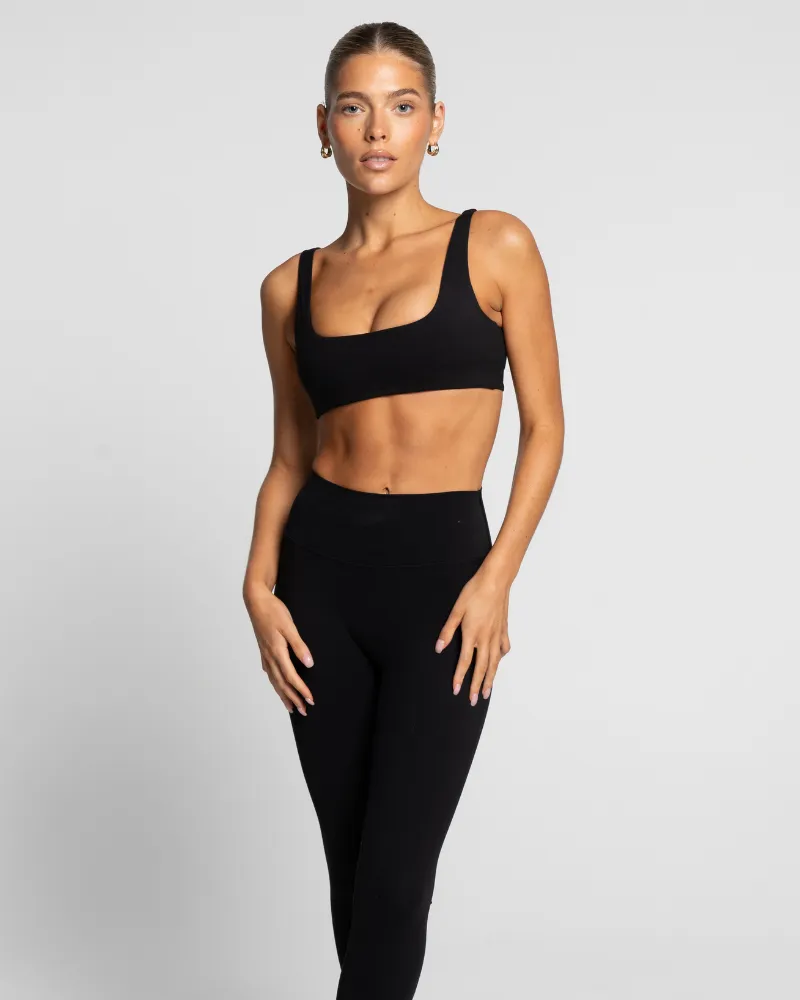 Square Neck Crop - Onyx