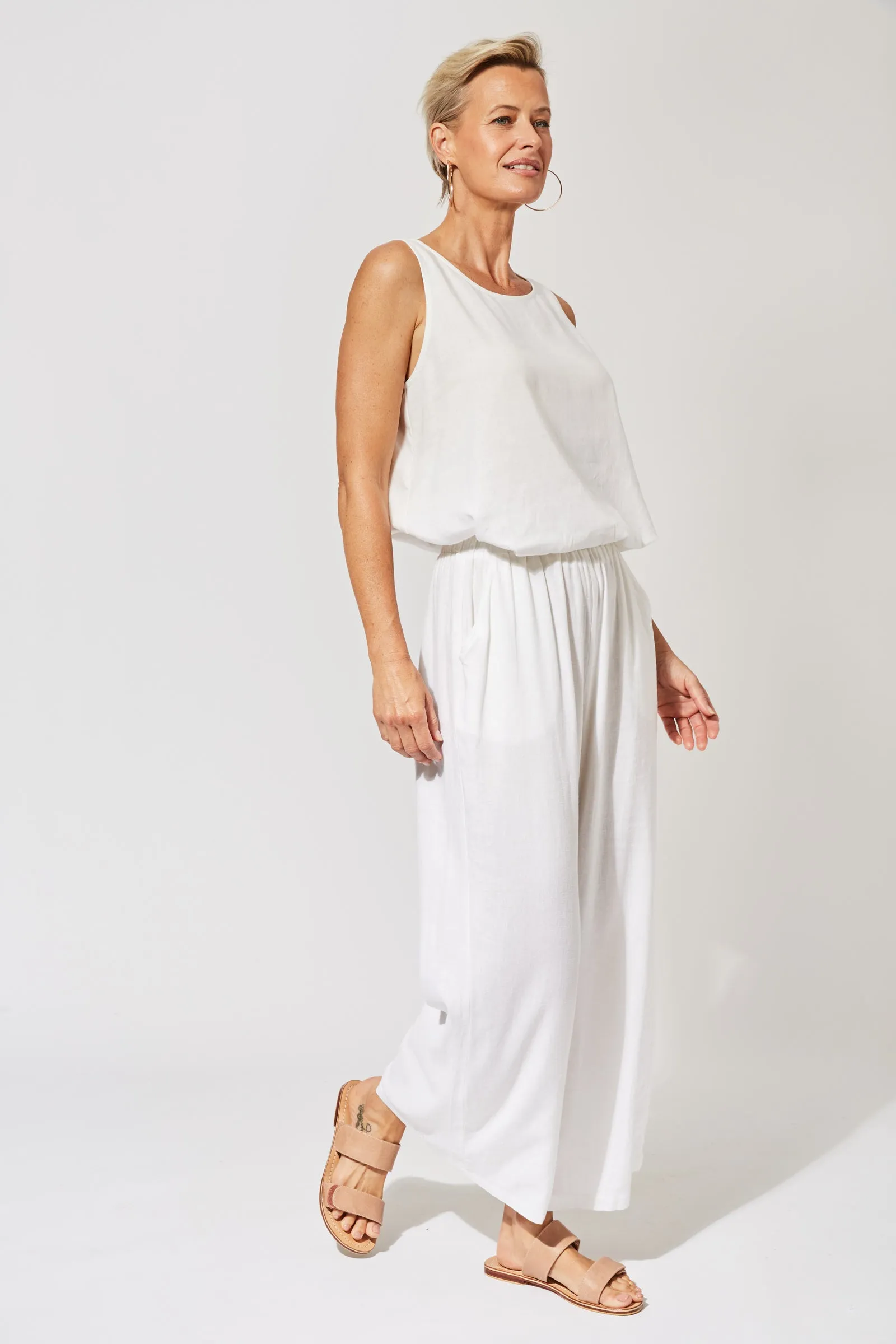 St Barts Crop Pant in Ecru by Haven