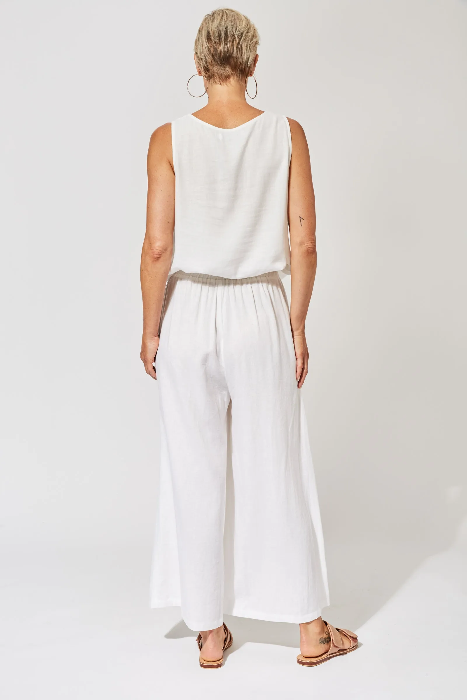 St Barts Crop Pant in Ecru by Haven