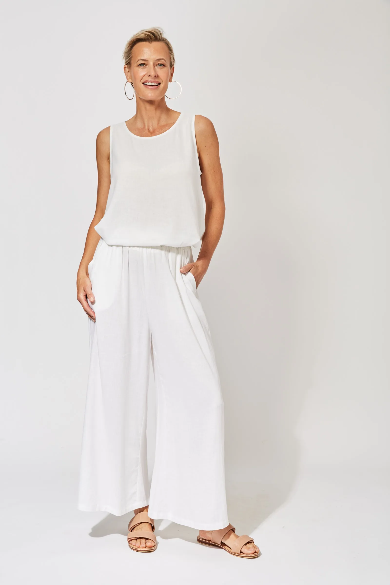 St Barts Crop Pant in Ecru by Haven