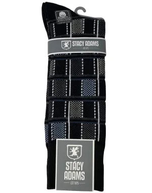Stacy Adams Plaid Dress Socks - Black