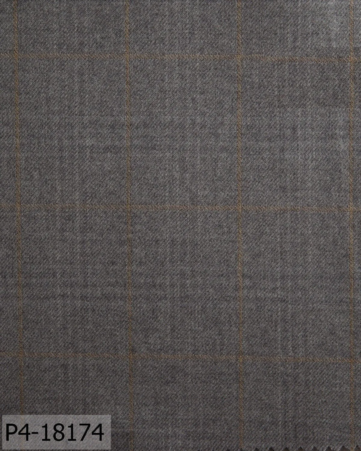 Steel Grey With Orange Plaid Check Flannel Jacket