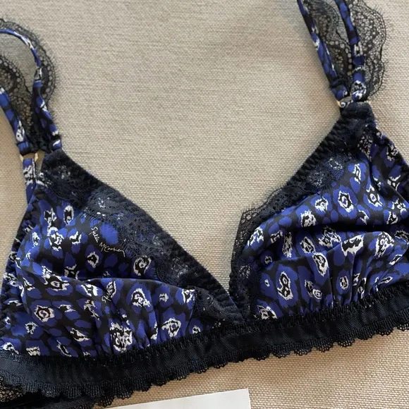 STELLA MCCARTNEY Silk &amp; Lace Bra - Bralette - Women’s Size Medium - New