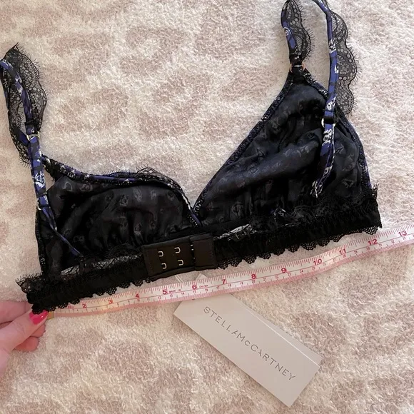 STELLA MCCARTNEY Silk &amp; Lace Bra - Bralette - Women’s Size Medium - New