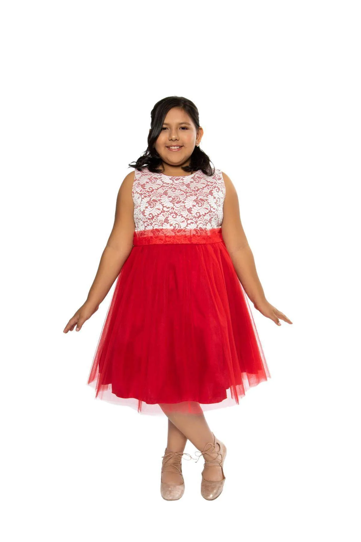 Stretch Lace Plus Size Girl Dress