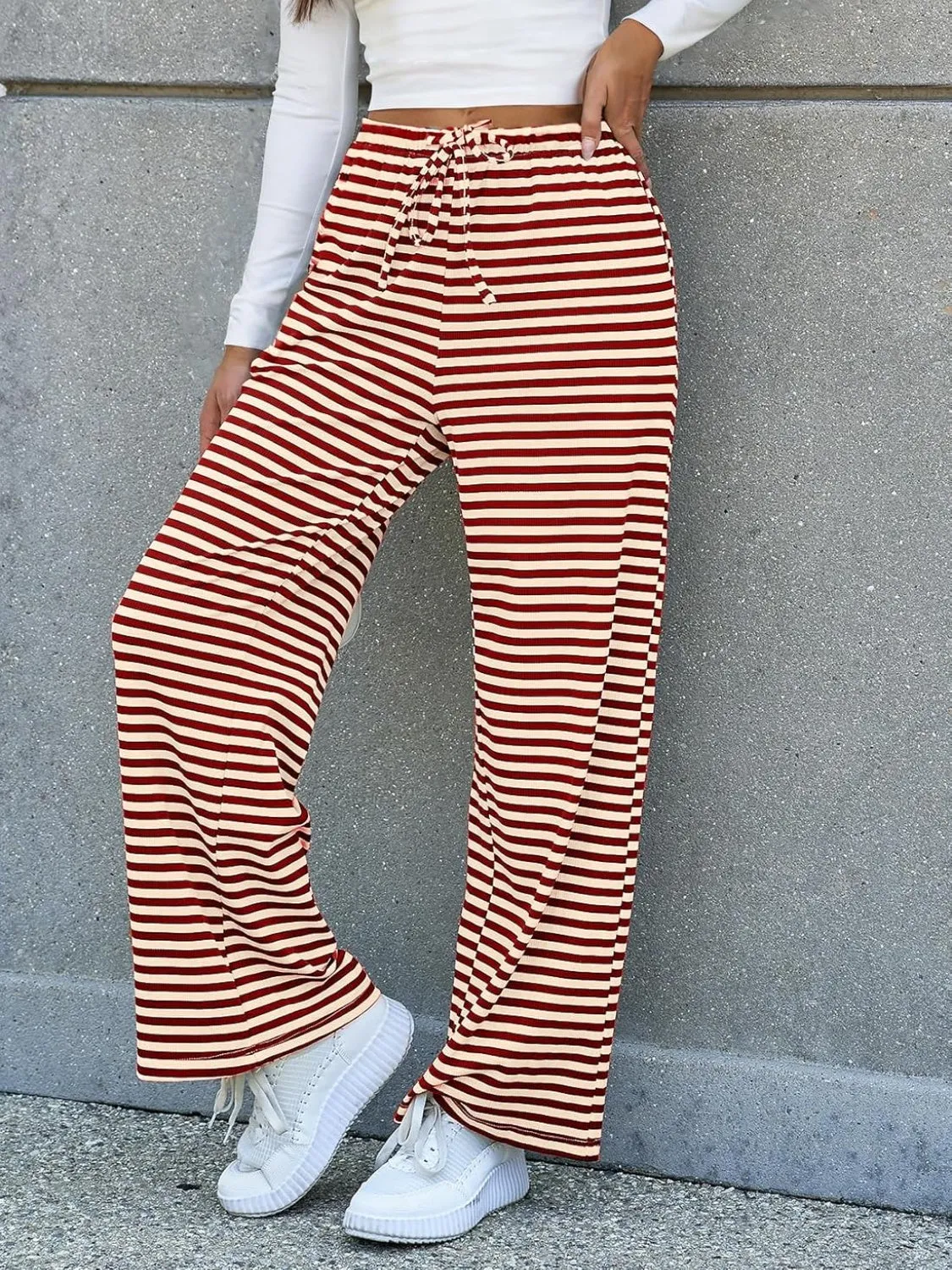 Striped Wide Leg Pants