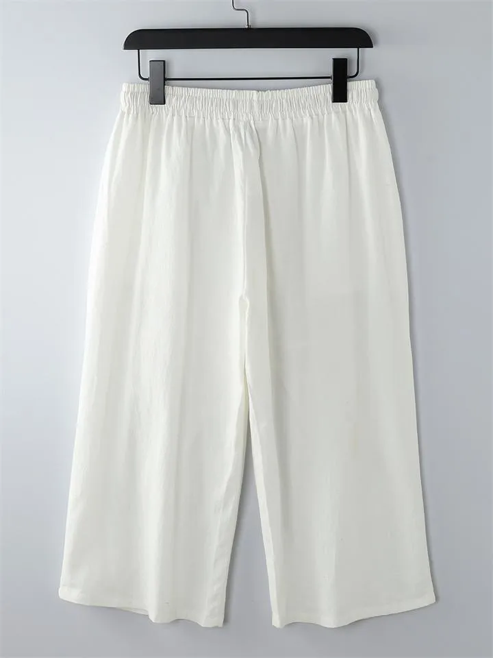 Summer Loose Plus Size Casual Harem Cropped Pants