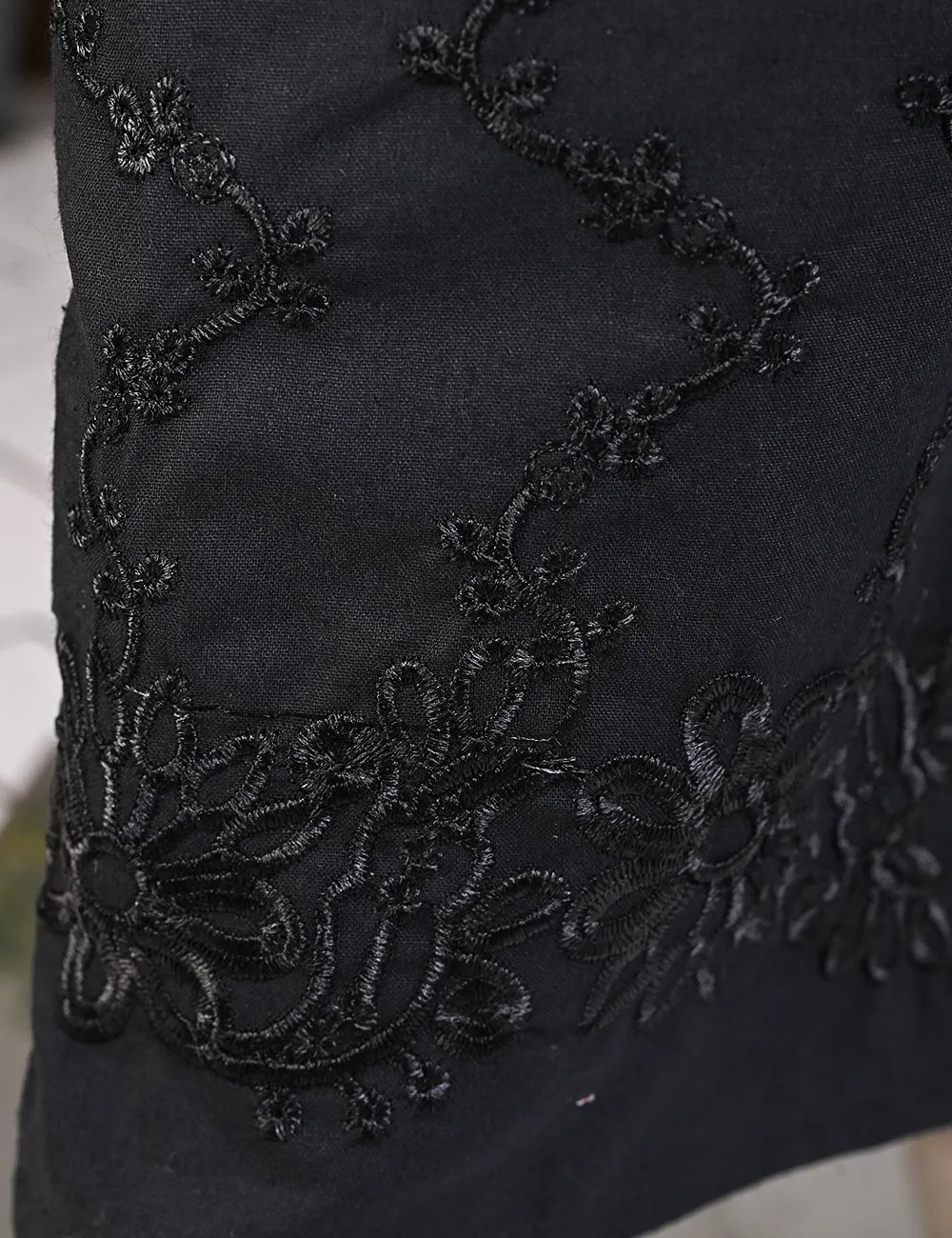 Super Quality Polyester Cotton Embroidered Stitched Trouser - (STC-01C-Black)