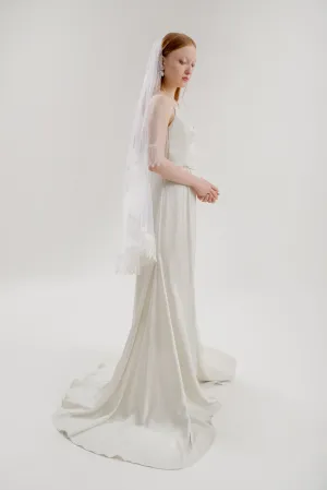 Swiss Dot Lace Trim Veil