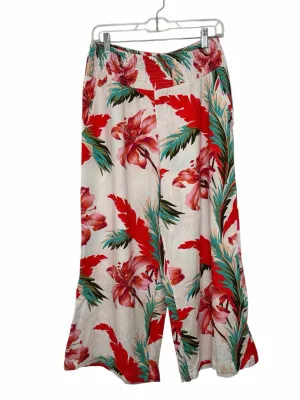 Tahari Size Large White Print New w/ Tags Pants- Ladies