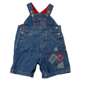 Target vintage embroidered denim overalls / shortalls, size 0, Pre-loved