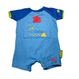 Target vintage Seasame Street Elmo embroidered cotton romper, size 00, Pre-loved