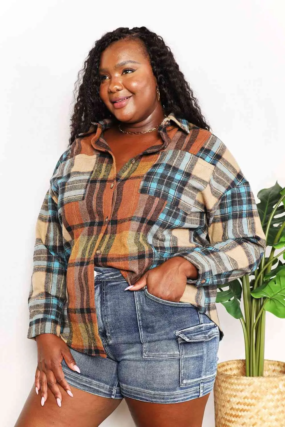 Tartan Twist Two-Tone Shacket