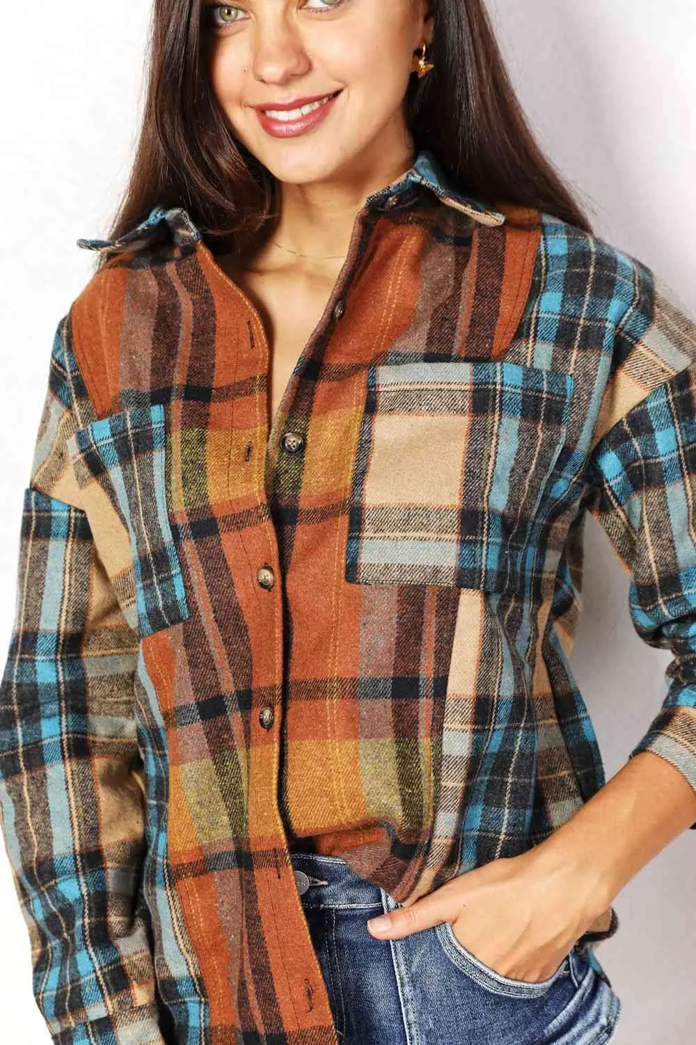 Tartan Twist Two-Tone Shacket