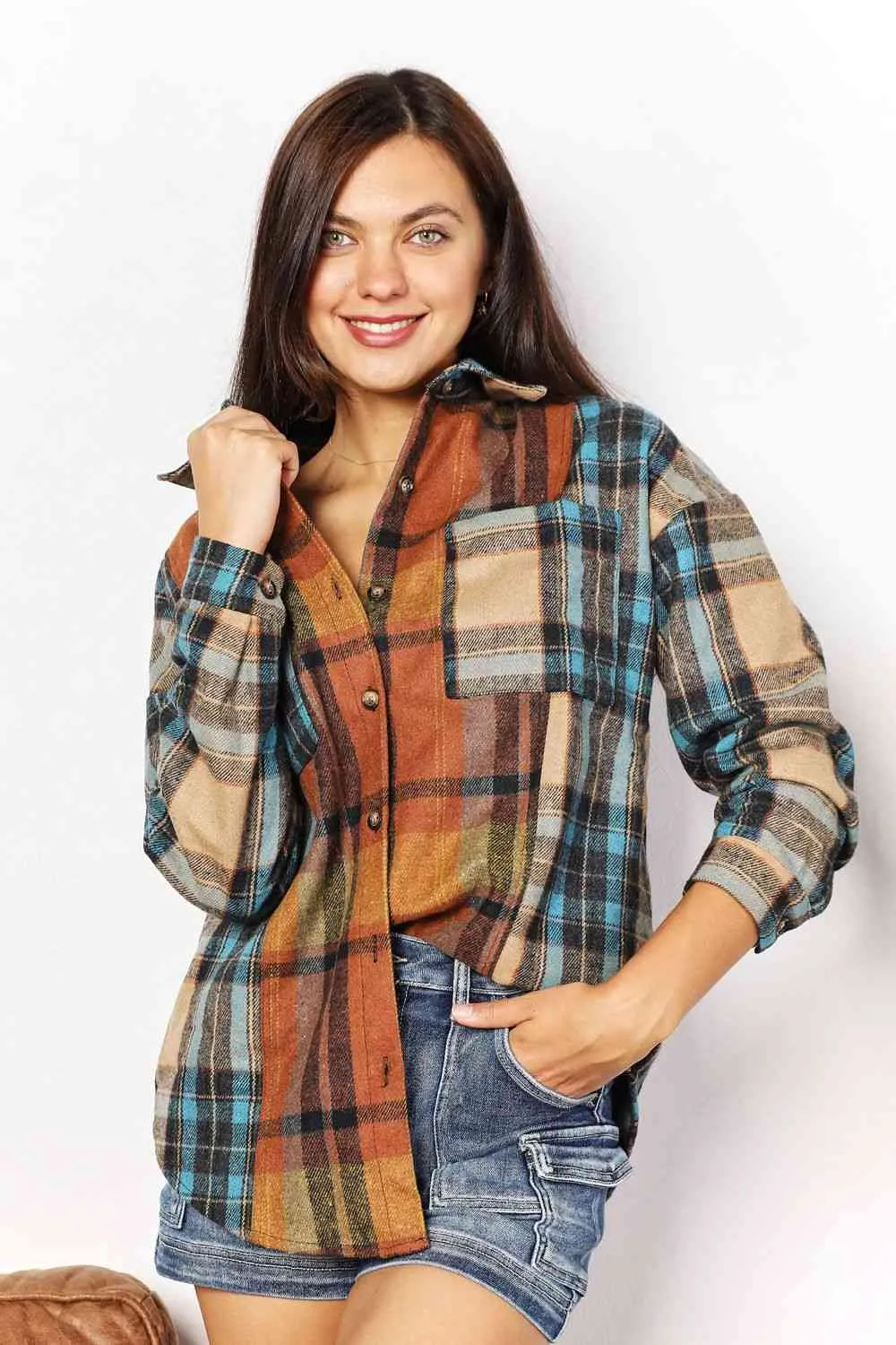 Tartan Twist Two-Tone Shacket