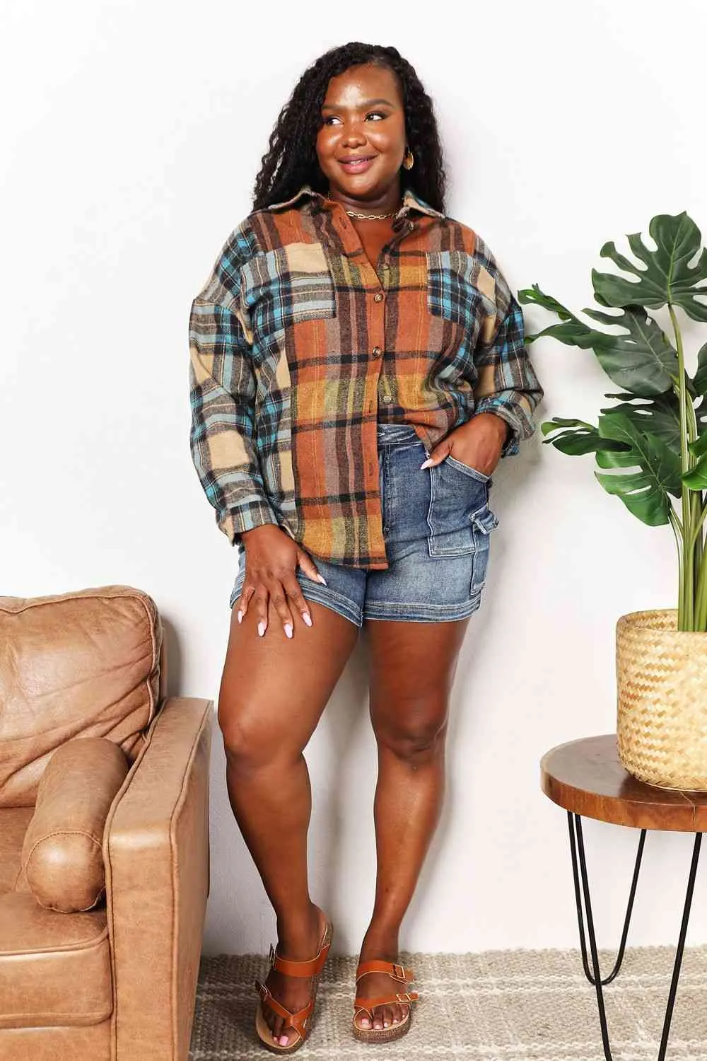 Tartan Twist Two-Tone Shacket