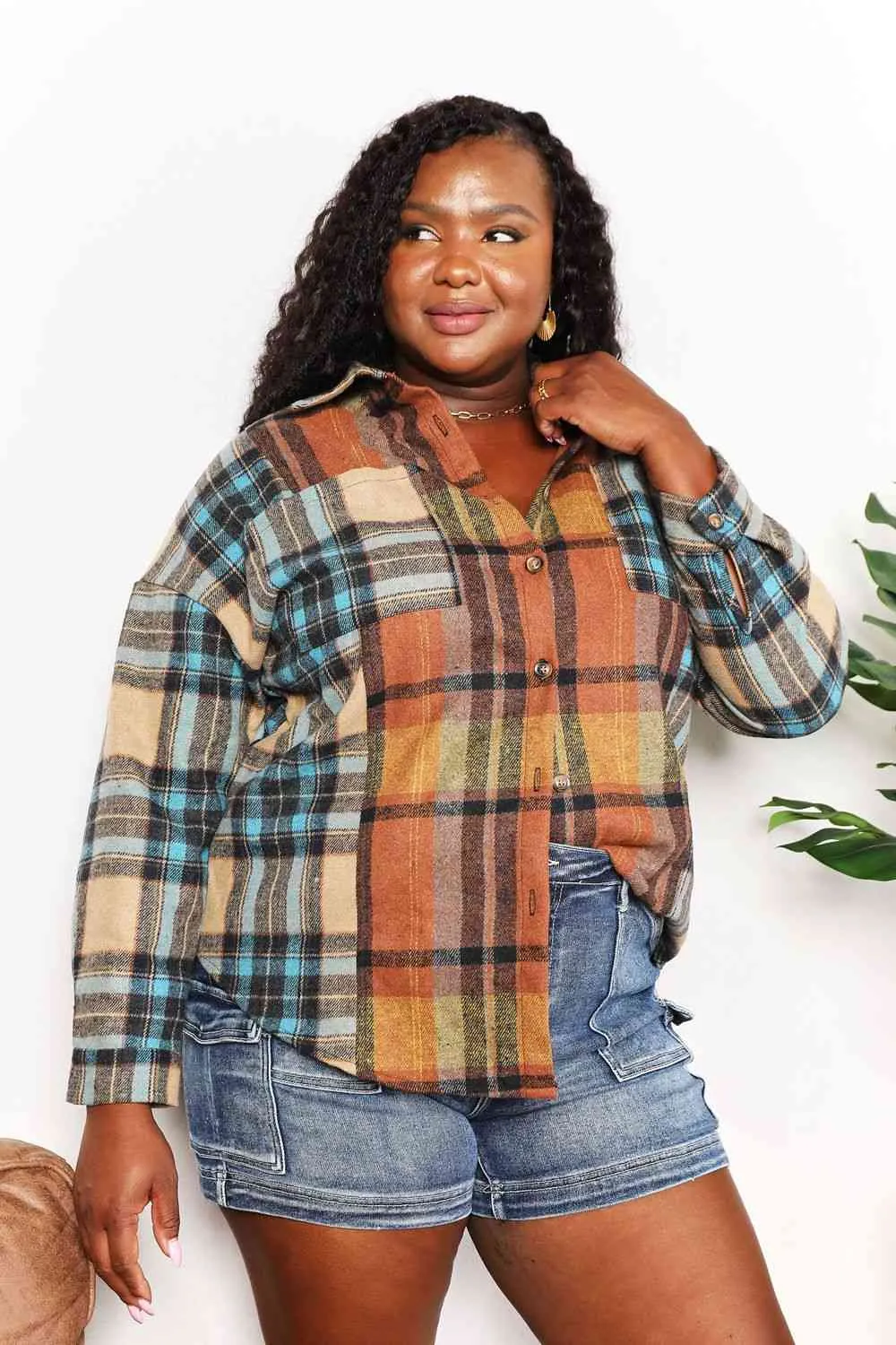 Tartan Twist Two-Tone Shacket