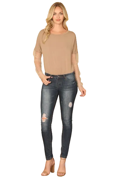 Taupe Arm Lace Bodysuit - Pack of 6