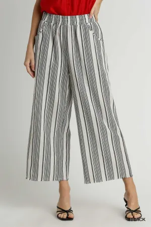 Taylor Stripped Wide Leg Ankle Pants