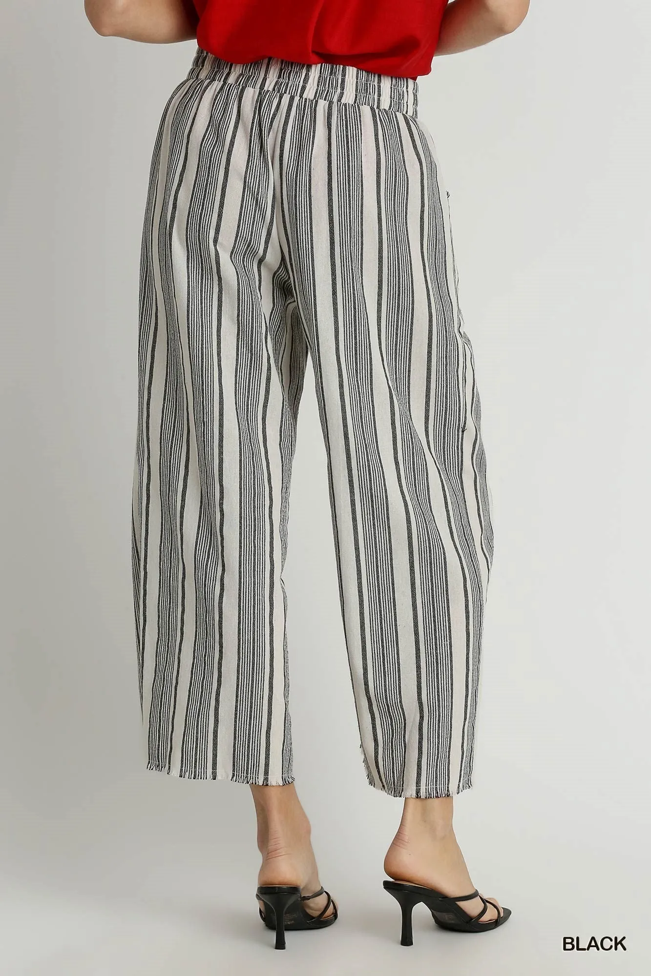 Taylor Stripped Wide Leg Ankle Pants