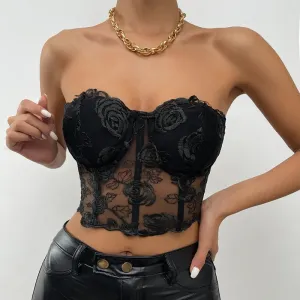 Temptation Tease Lace Bustier Top
