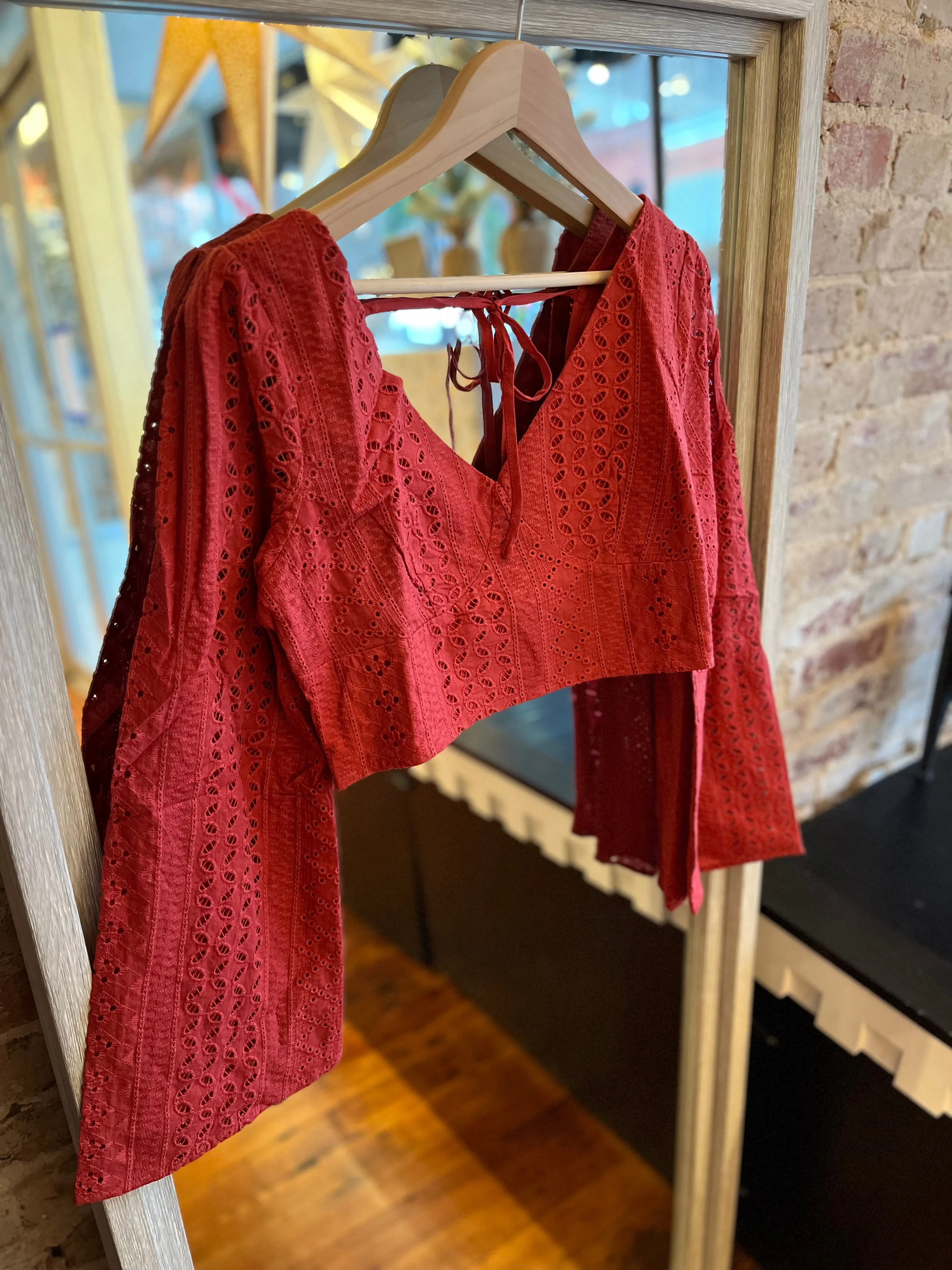 Terracotta Bell Sleeve Top