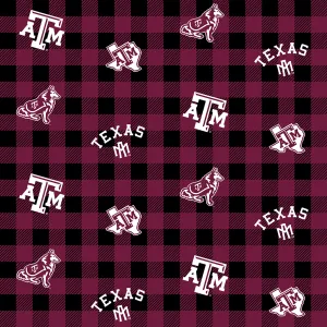 TEXAS A&M UNIVERSITY-Buffalo Plaid-100% Cotton-TAM1207