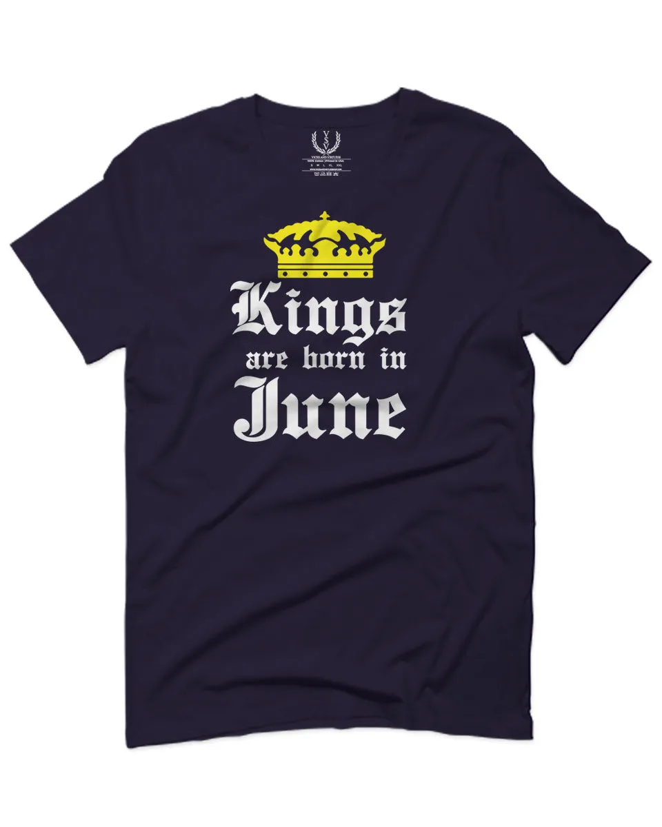 The Best Birthday Gift Kings are Born in June For men T Shirt