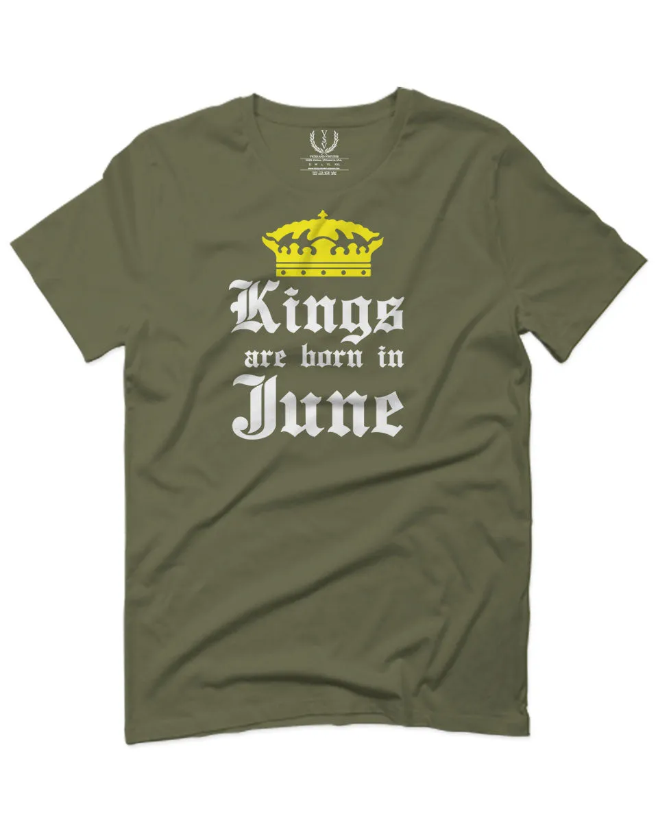 The Best Birthday Gift Kings are Born in June For men T Shirt