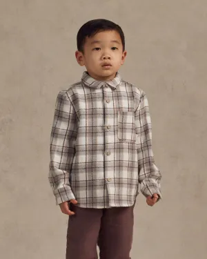 The Collared Long Sleeve Shirt by Rylee   Cru - Blue Flannel - KIDS
