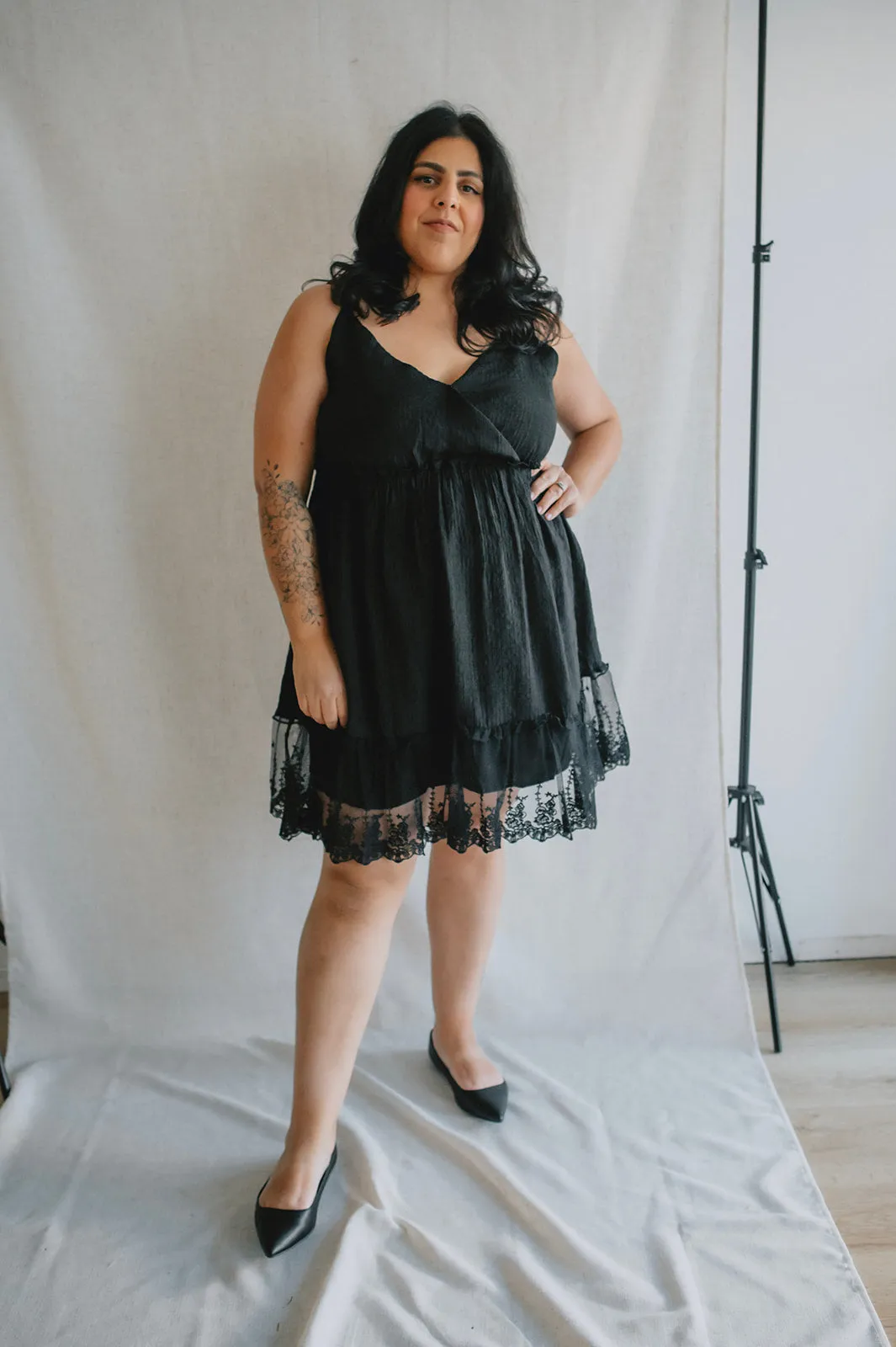 The Kathleen Lace Hem Dress - PLUS