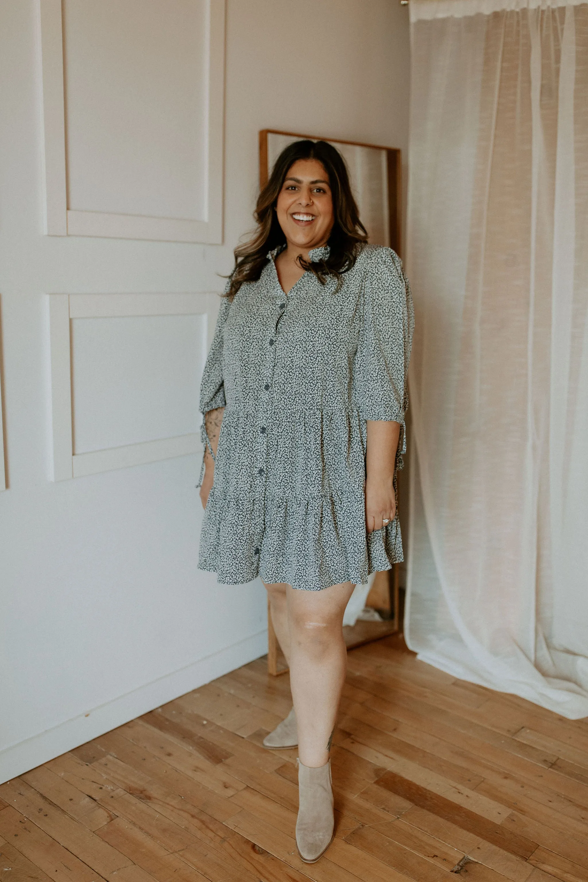 The Leo Mini Dress - Navy - PLUS