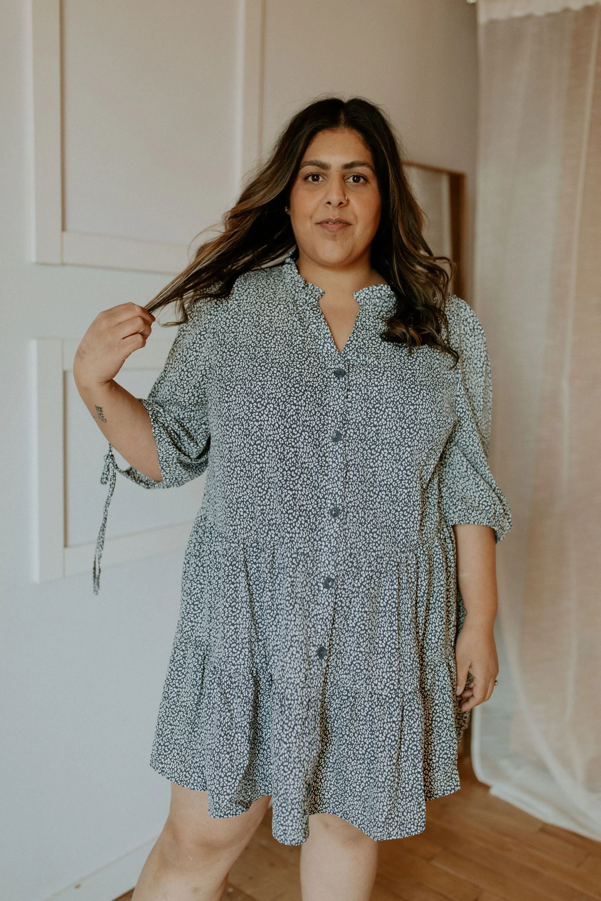 The Leo Mini Dress - Navy - PLUS