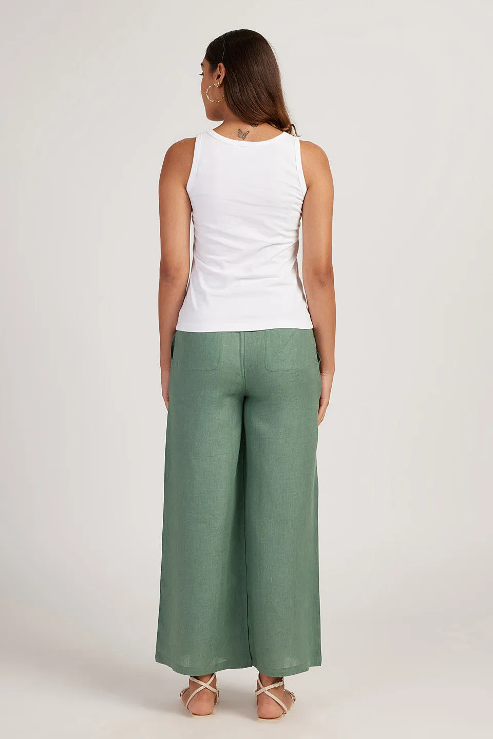 The Linen Wide Leg Pants