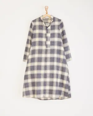 Thea Dress in Gray Plaid