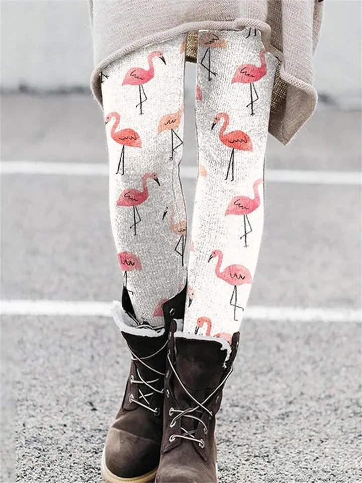 themeisles Women's New Long Printed Leggings 3D Digital Printed Pantyhose Fashion Personalized Printed Stretch Leggings