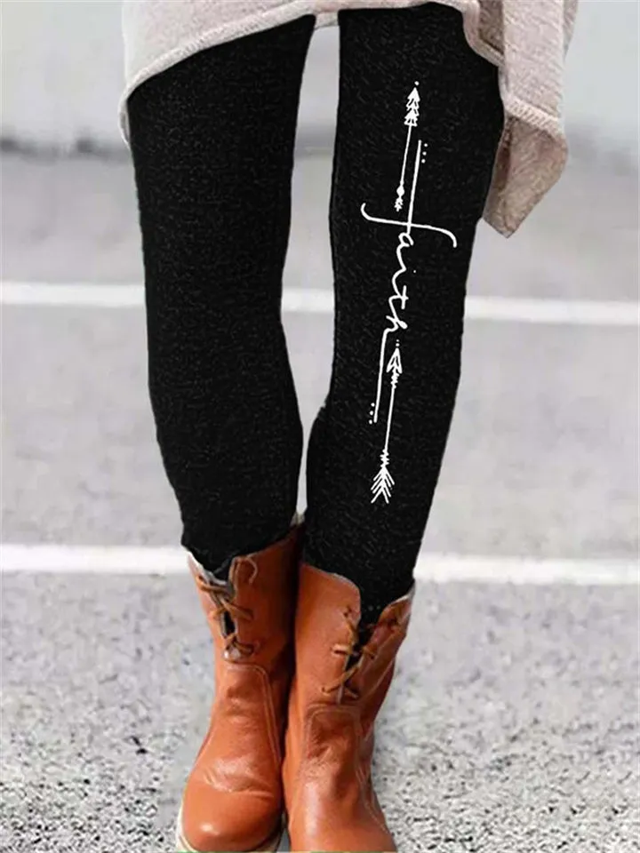 themeisles Women's New Long Printed Leggings 3D Digital Printed Pantyhose Fashion Personalized Printed Stretch Leggings