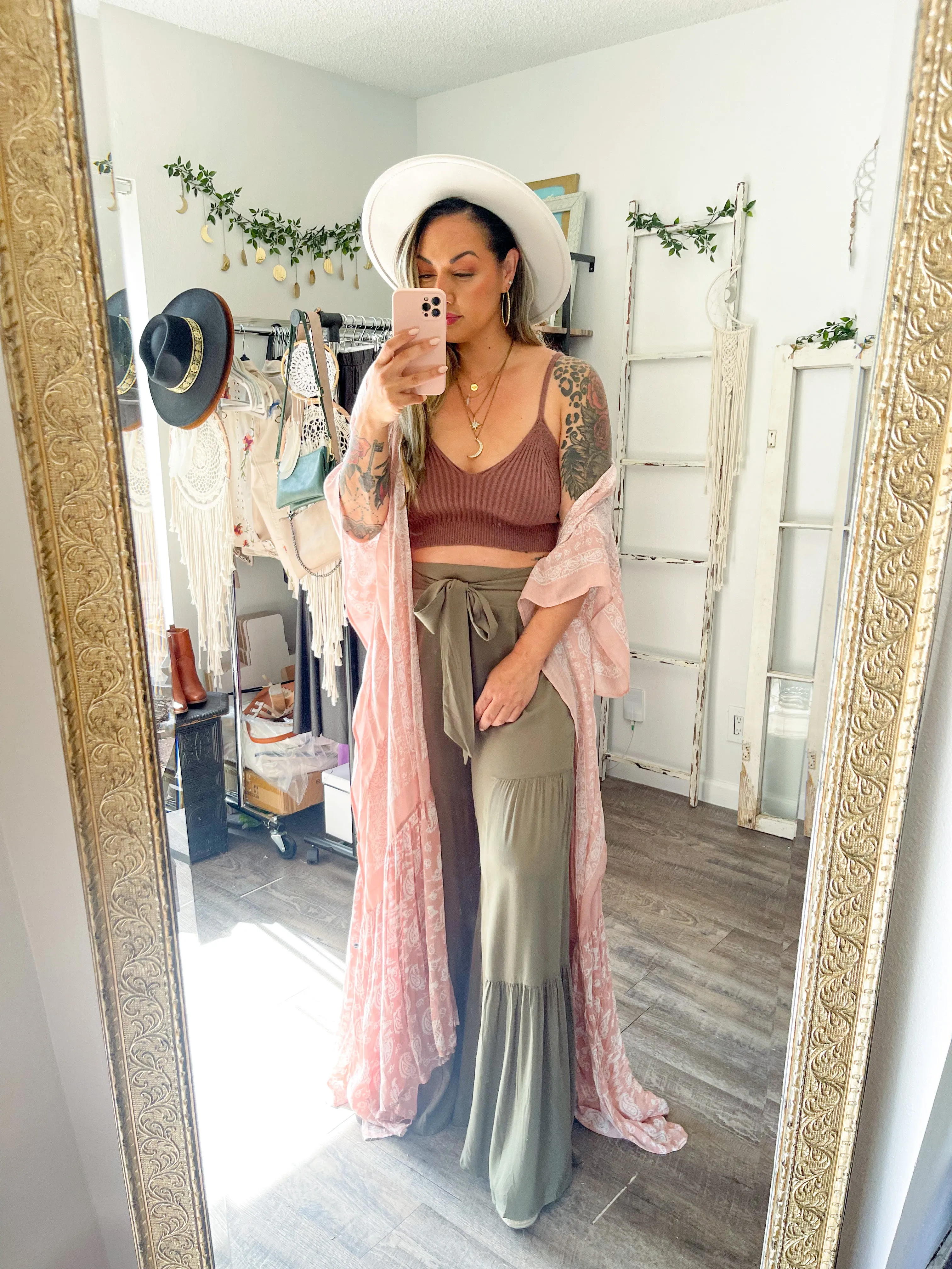 Tiered Wide Leg Pants