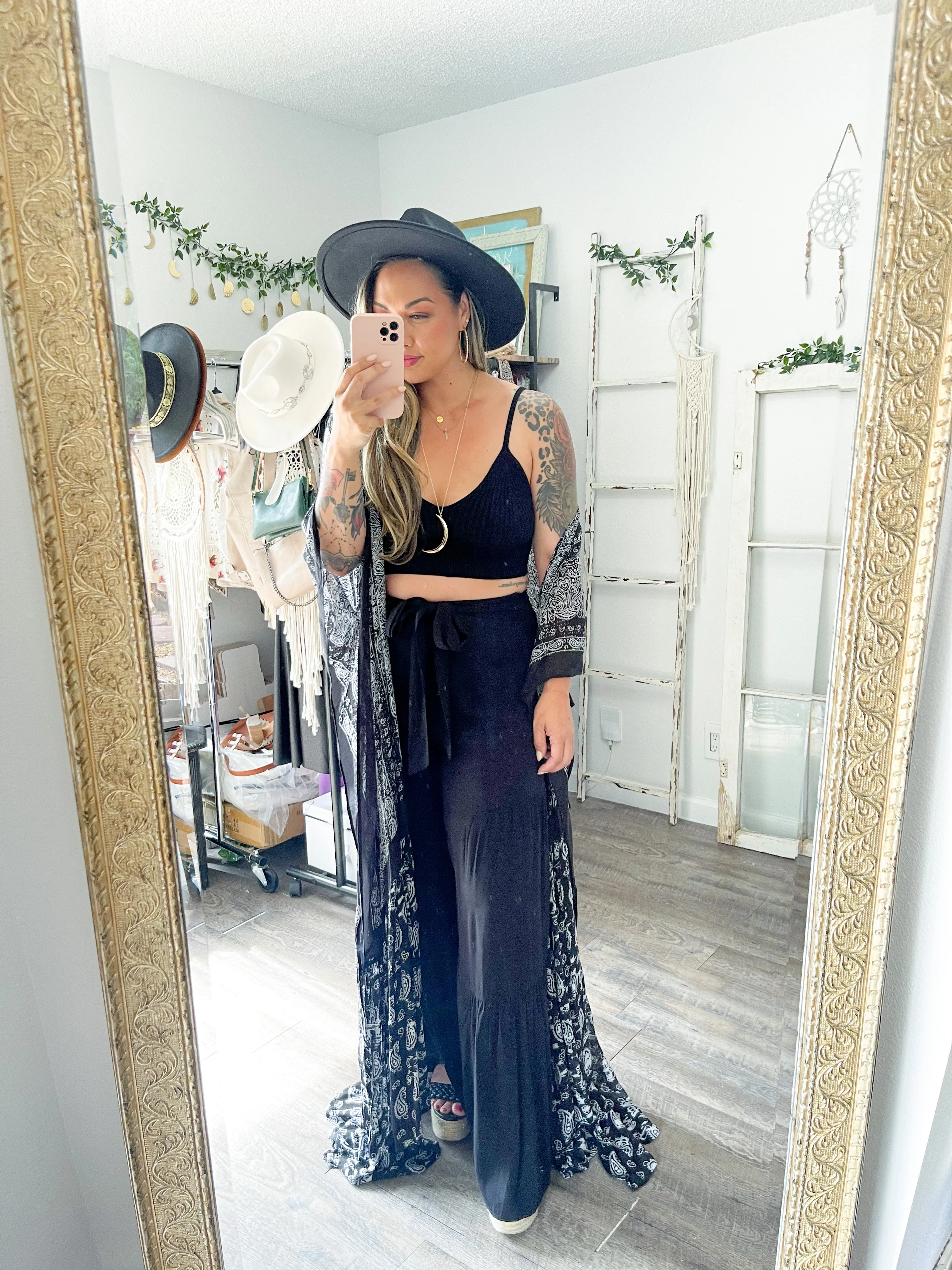 Tiered Wide Leg Pants